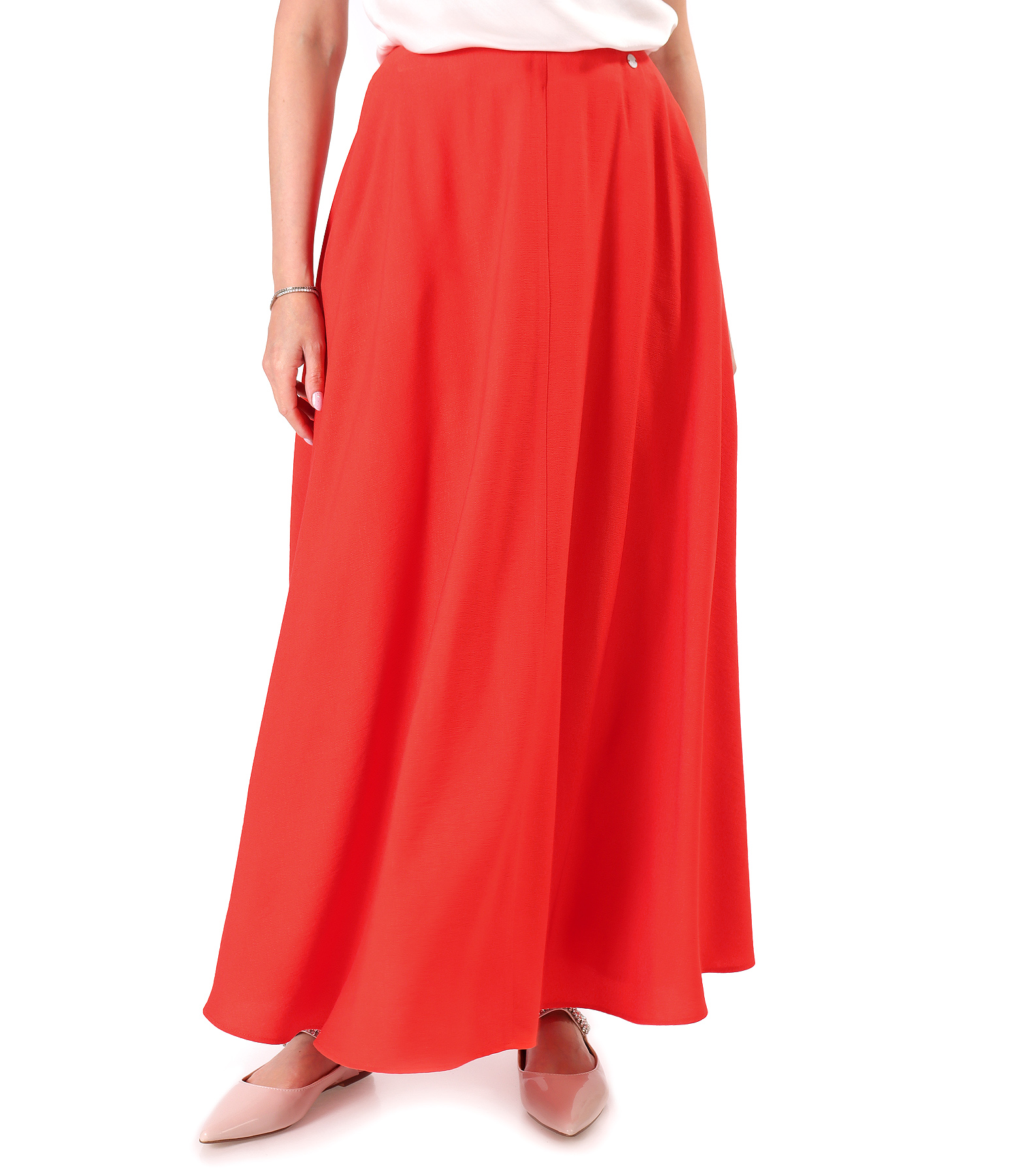 Fusta lunga din viscoza usor creponata