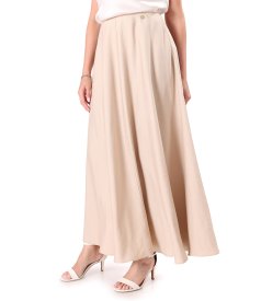 Fusta lunga din viscoza usor creponata