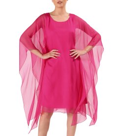 Rochie fluture din voal de matase naturala