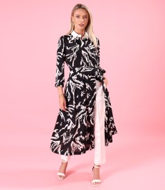 Rochie tip camasa cu pantaloni pana