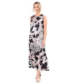 Rochie eleganta lunga din matase naturala cu slit lateral
