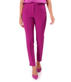 Pantaloni pana din stofa elastica cu viscoza si tencel