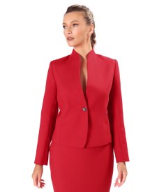 Sacou office din stofa elastica cu lana virgina