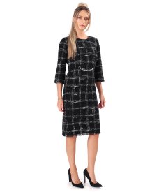 Rochie eleganta din bucle cu bumbac si lana