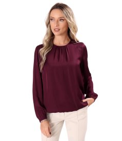Bluza lejera din saten de viscoza