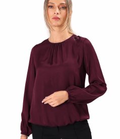 Bluza lejera din saten de viscoza