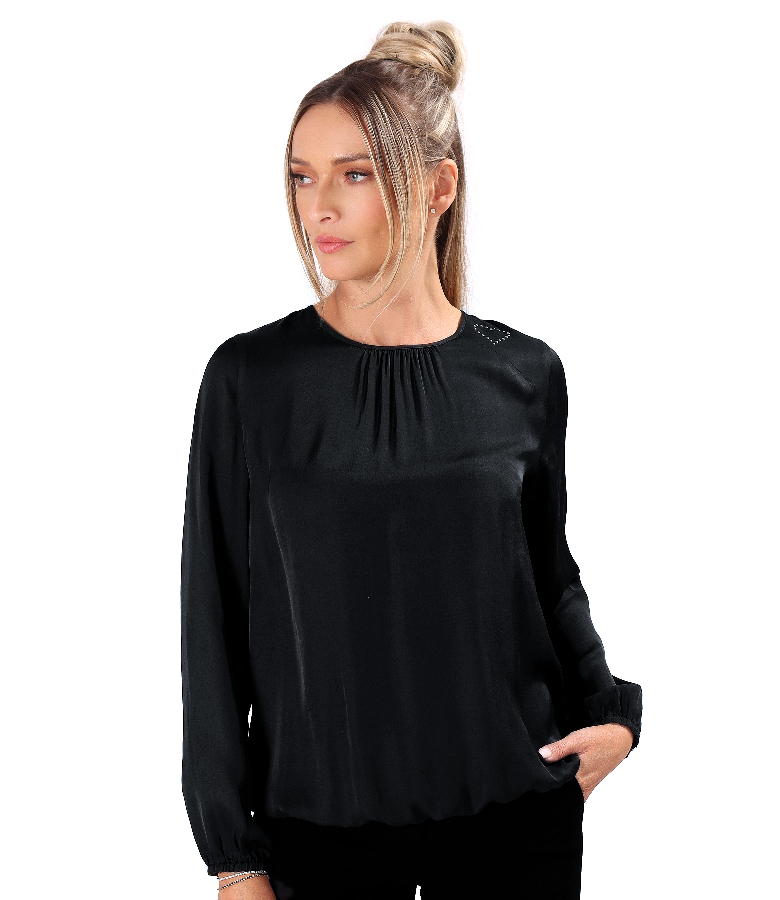 Bluza lejera din saten de viscoza