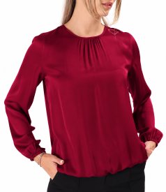 Bluza lejera din saten de viscoza
