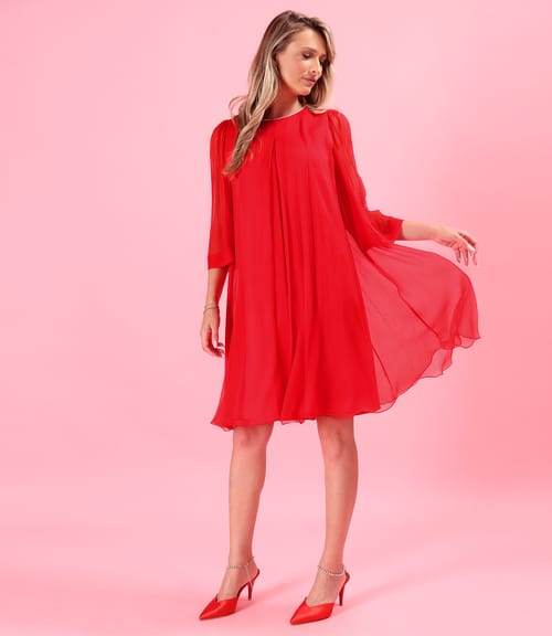 Rochie de seara din voal de matase naturala